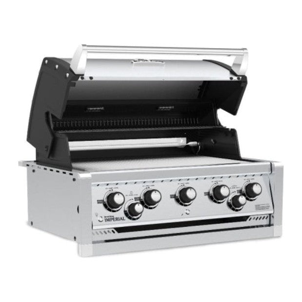 Broil King Imperial S 590 998083 Built-In Gas Barbecue, lid open