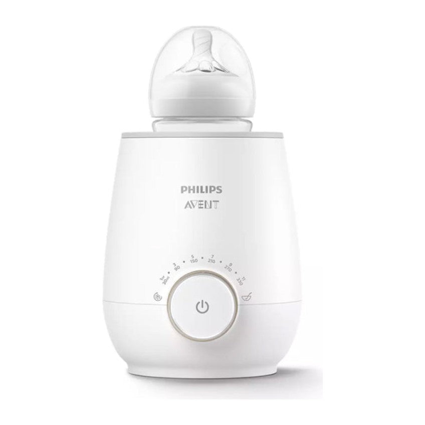 Philips Avent Premium Fast SCF358/00 Bottle Warmer, with a baby bottle