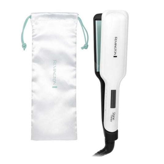 Remington Shine Therapy S8550 Hair Straightener, with its storage pouch