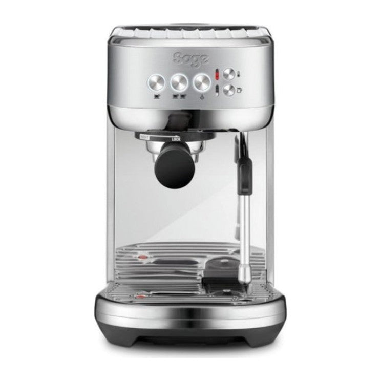 Sage Bambino Plus SES500BTR Espresso Machine in Stainless Steel, front view
