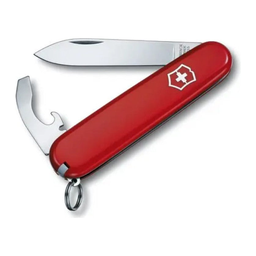Victorinox Bantam 0.2303 Pocket Knife in Red, opened, showing its tools