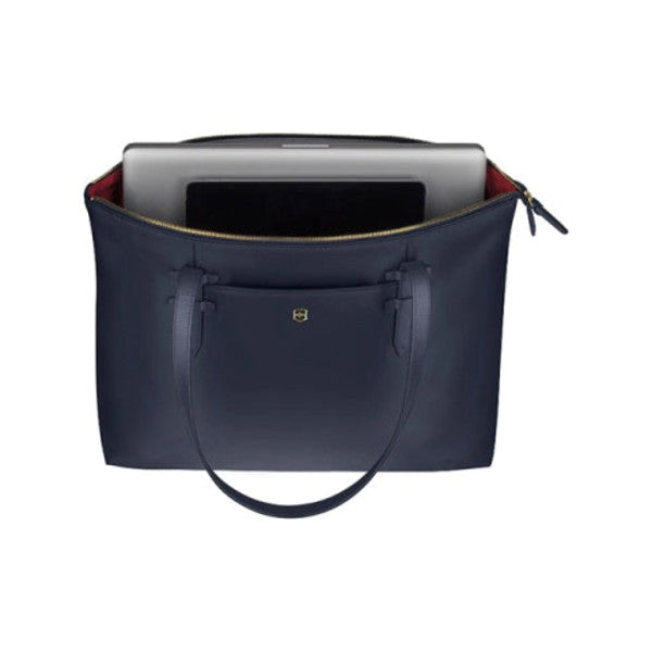 Victorinox Victoria 2.0 606825 Tote Bag in Deep Lake, top view, opened