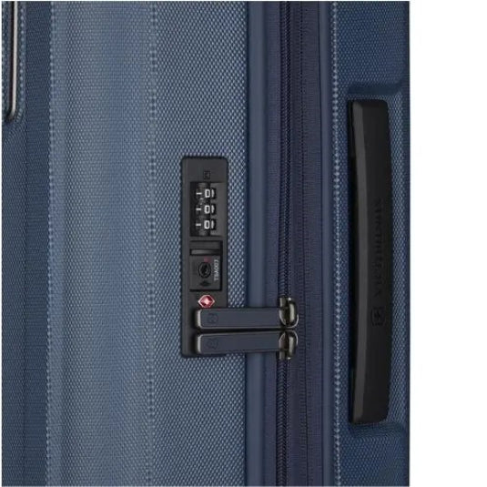 Victorinox Werks Traveler 6.0 609967 Carry-On Suitcase in Blue, close-up of the TSA lock