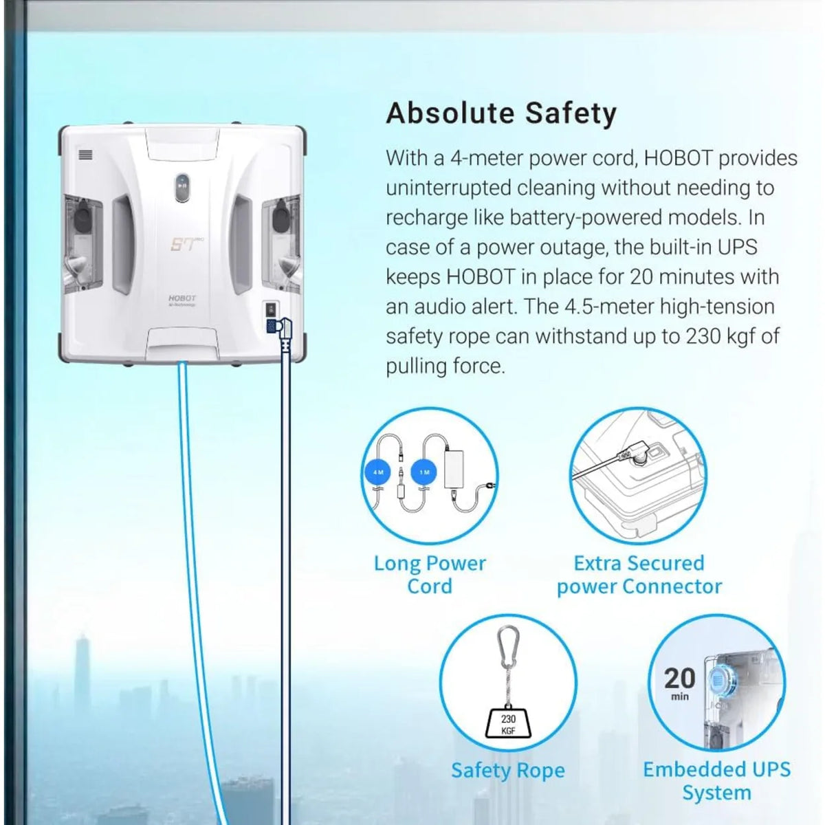 Hobot S7 HOBOT-S7-PRO Window Cleaning Robot, in use