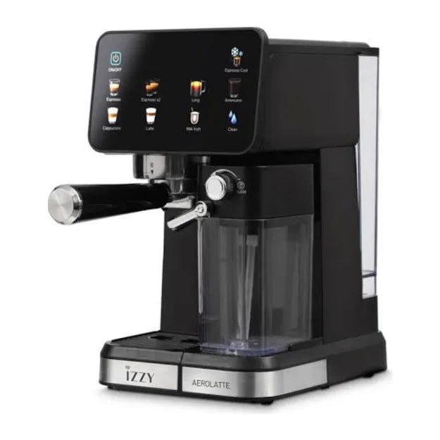Izzy Aerolatte IZ-6020 Espresso Machine, angled view