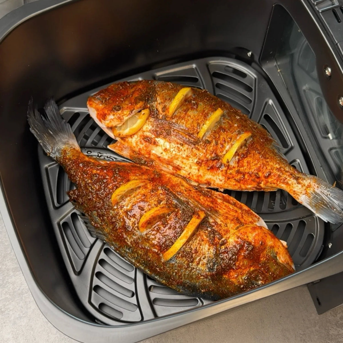 Izzy Digital 225341 Air Fryer, in use