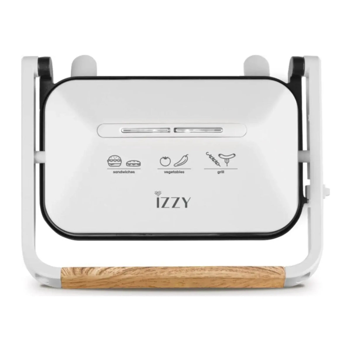 Izzy IZ-2013 Panini Maker in White, front view