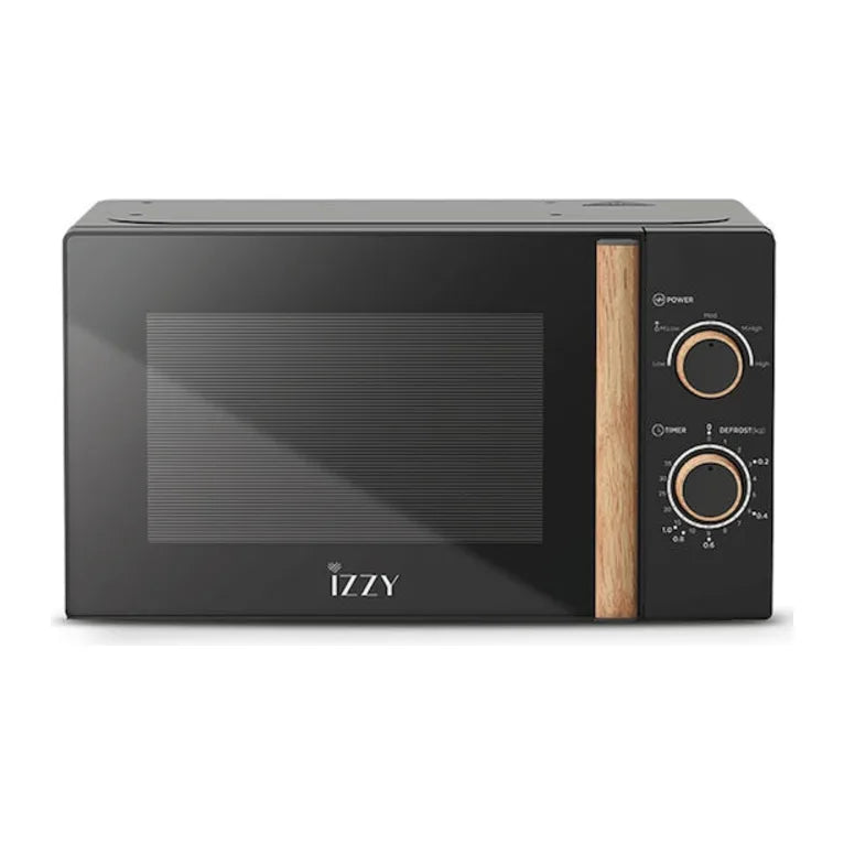 Izzy IZ-8006 Microwave Oven in Black, front view