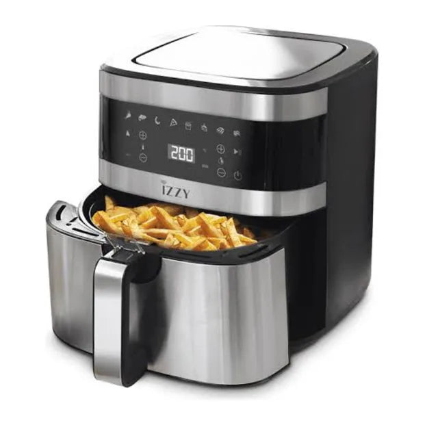 Izzy IZ- 8207 Air Fryer in Grey, angled view