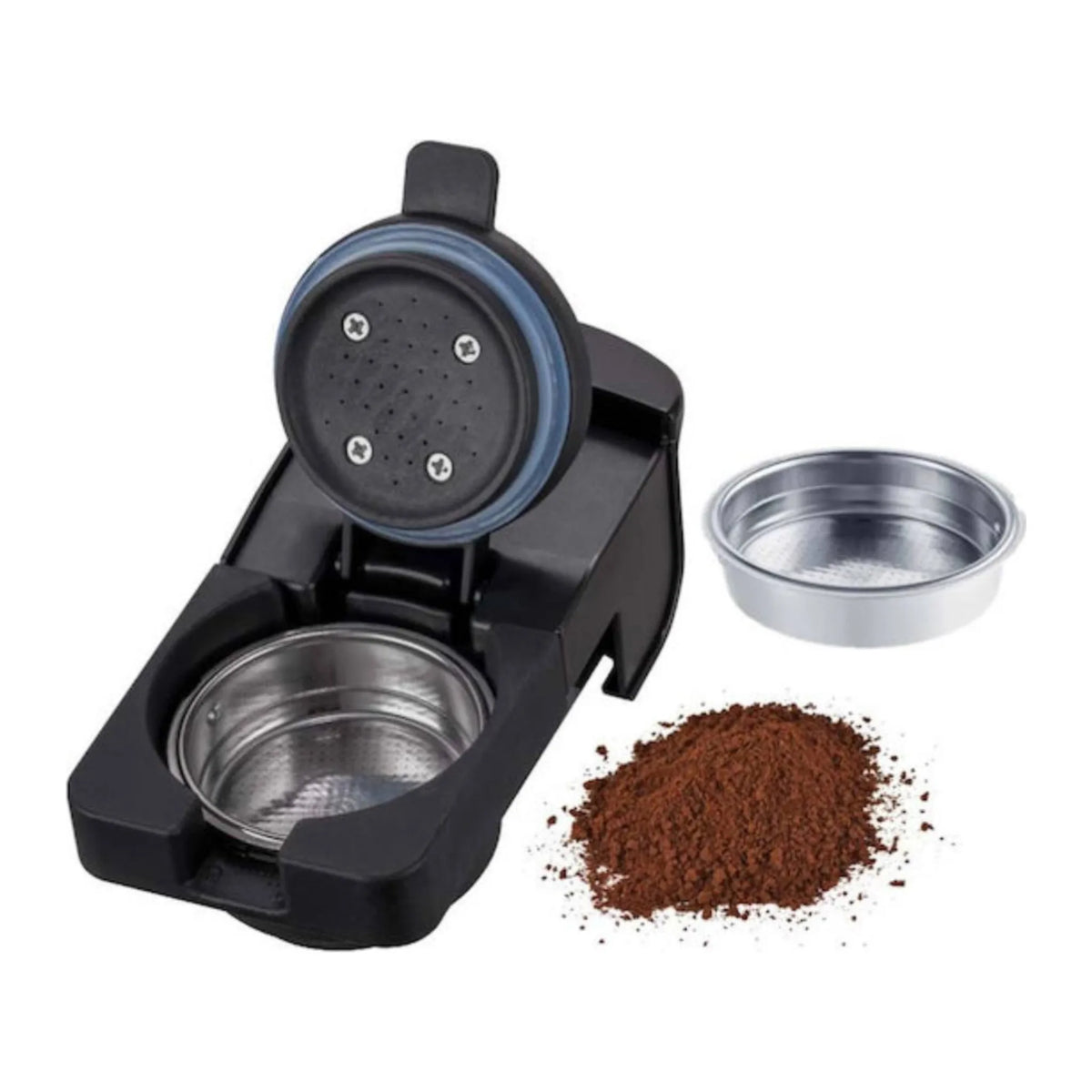 Izzy Parma IZ-6019 Espresso Machine in Black, in use