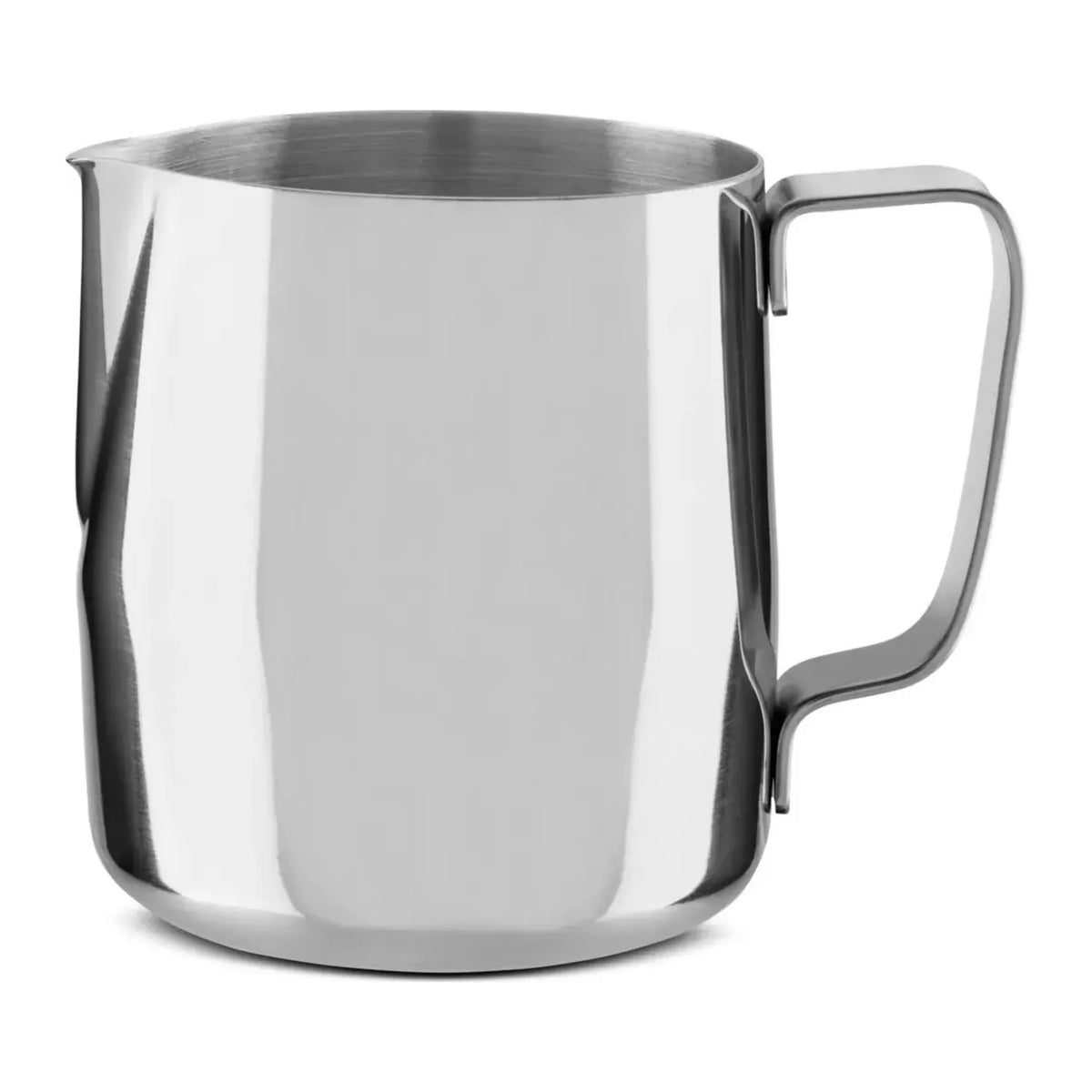 KitchenAid Artisan 5KES6503B Espresso Machine in Candy Apple, metal milk jug with pouring spout and handle