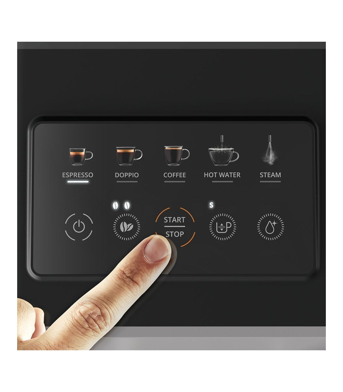 Krups My Coffee+ EA201BE0 Espresso Machine – Built-in grinder, touch control, 18.5 cm wide
