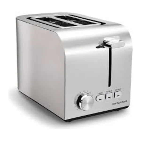 Morphy Richards Equip 222055 Toaster in Brushed Stainless Steel, front view