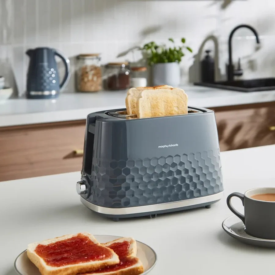 Morphy Richards Hive 220031 Toaster in Grey, in a room setting