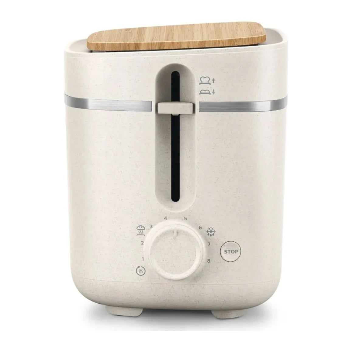Philips Eco Conscious Edition HD2640/10 Toaster in White, side view