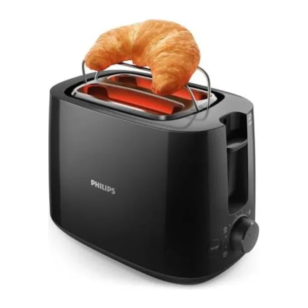 Philips HD2581/00 Toaster in Black, side view
