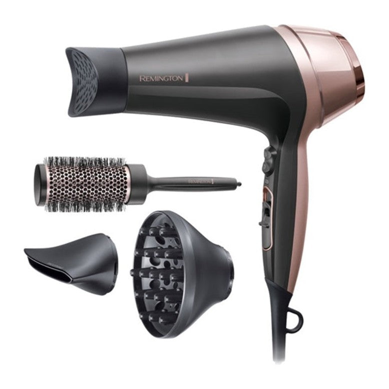 Remington Curl & Straight Confidence D5706 Hair Dryer, with its brush, concentrator and diffuser