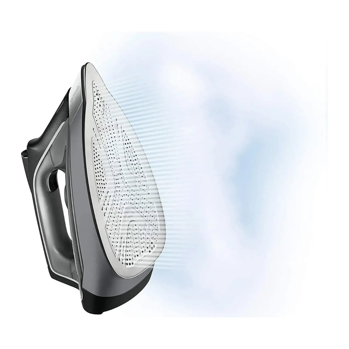 Rowenta DG8622, soleplate with steam shown as blue mist