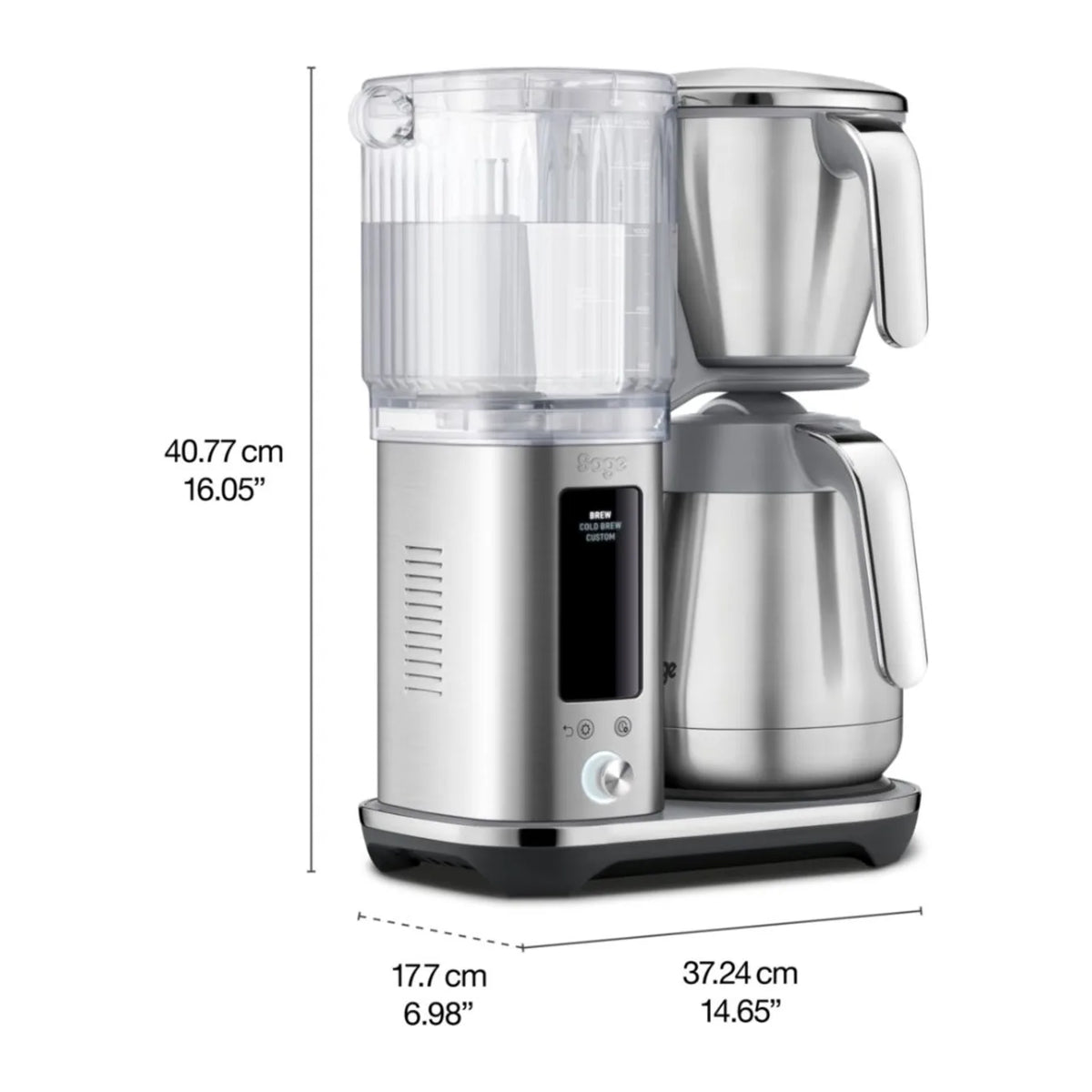 Sage SDC465BSS4GUK1, with height, width and depth measurements