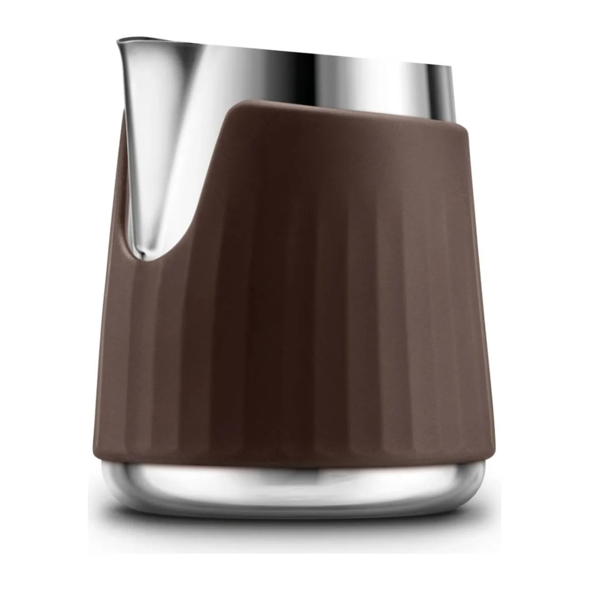 Sage SEA401PSS0ZEU1, steel milk jug with brown silicone sleeve fitted