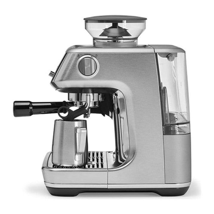 Sage Barista Pro SES878BSS Espresso Machine in Brushed Stainless Steel, side view