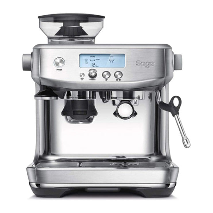 Sage Barista Pro SES878BSS Espresso Machine in Brushed Stainless Steel, front view