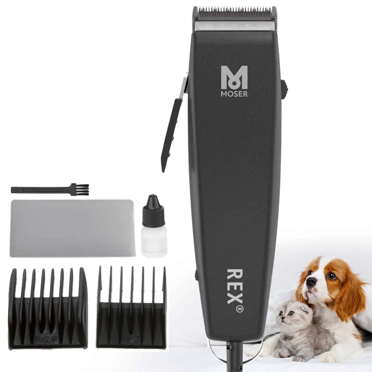Wahl Rex 1230-0477 Animal Clipper in Black, front view