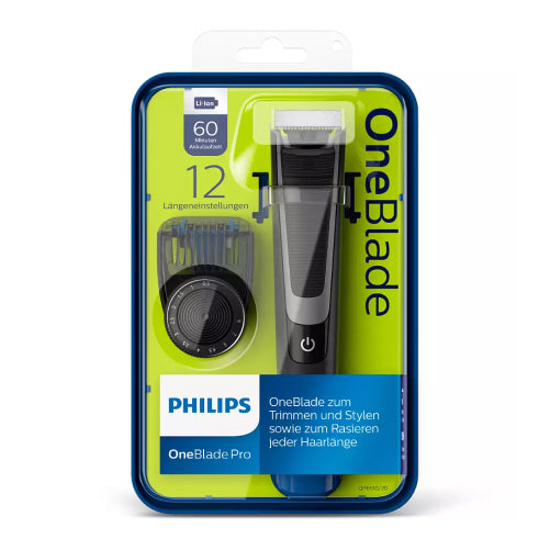 Philips OneBlade Pro QP6510/20 Hybrid Trimmer and Shaver, in its packaging