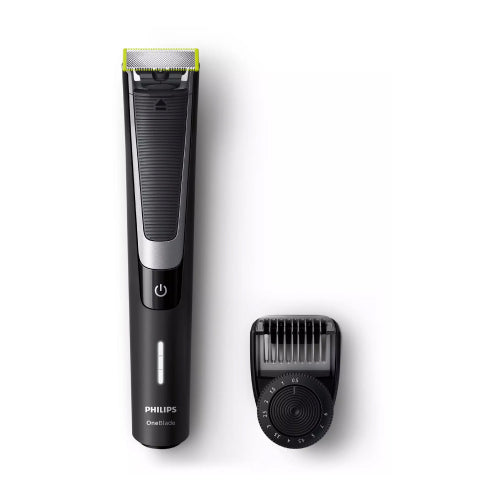 Philips OneBlade Pro QP6510/20 Hybrid Trimmer and Shaver, with its comb