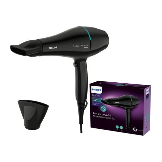 Philips DryCare Pro BHD272/00 Hair Dryer in Black, with its box and concentrator