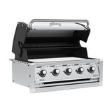 Broil King Regal S 520 886653 Built-In Gas Barbecue, lid open, angled view