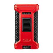 Colibri Ascari III Lighter with Cigar Punch Red