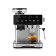 Izzy Home Barista IZ-6026 Espresso Machine in Brushed Stainless Steel, front view with digital display