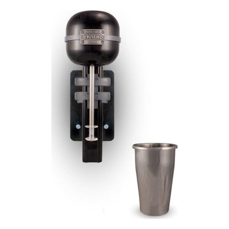 Kalko KDM450 Drink Mixer in Black, front view with its cup