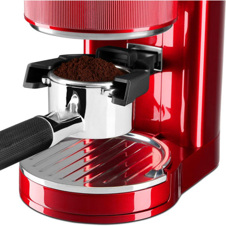 KitchenAid Artisan 5KCG8433 Coffee Grinder, close-up of the portafilter holder