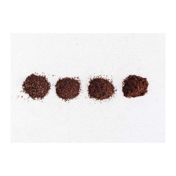 KitchenAid Artisan 5KCG8433 Coffee Grinder, coffee ground at four settings