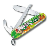 Victorinox My First 0.2373.E2 Pocket Knife in Green, opened, angled view