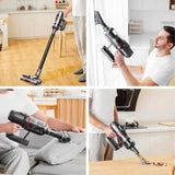 Puppyoo T12 Mate Cordless Vacuum Cleaner in Black, cleaning around the home