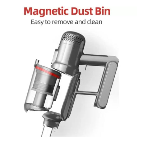 Puppyoo T12 Mate Cordless Vacuum Cleaner in Black, magnetic dust bin