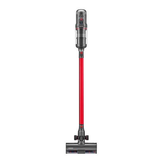 Puppyoo T12 Pro Rinse Cordless Vacuum Cleaner in Red, front view with the mopping head