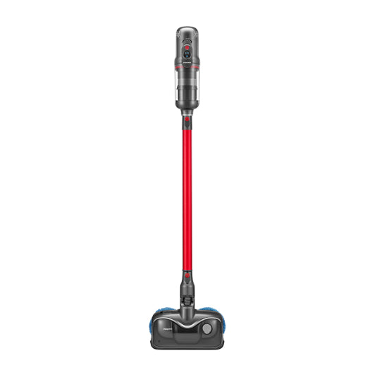 Puppyoo T12 Pro Rinse Cordless Vacuum Cleaner in Red, front view