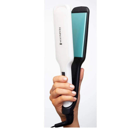Remington Shine Therapy S8550 Hair Straightener, held in the hand