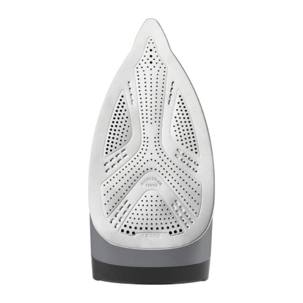 Rowenta Perfect Steam Pro DG8622 Steam Generator Iron, close-up of the soleplate