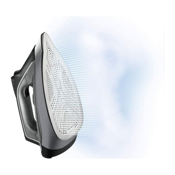 Rowenta Perfect Steam Pro DG8622 Steam Generator Iron, releasing steam