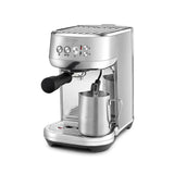 Sage Bambino Plus SES500BTR Espresso Machine in Stainless Steel, angled view