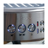 Sage Bambino Plus SES500BTR Espresso Machine in Stainless Steel, close-up of the controls