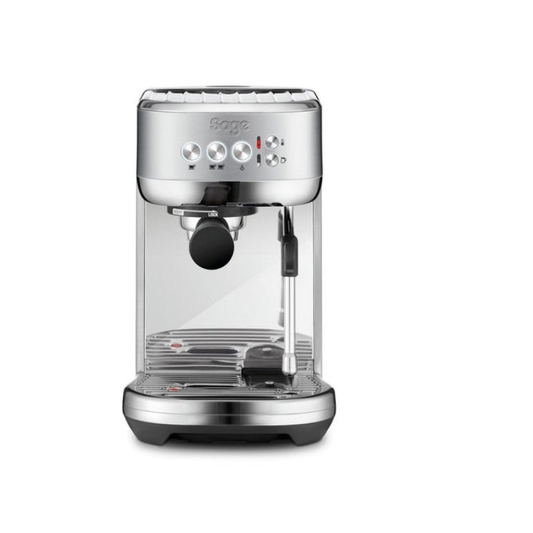 Sage Bambino Plus SES500BTR Espresso Machine in Stainless Steel, front view