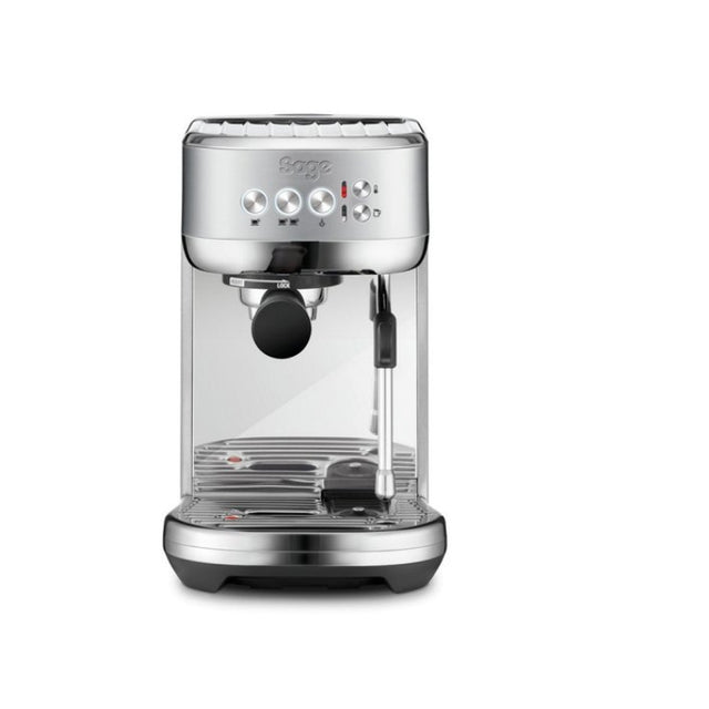 Sage Bambino Plus SES500BTR Espresso Machine in Stainless Steel, front view