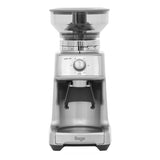 Sage the Dose Control Pro BCG600 Coffee Grinder in Silver, front view, hopper full
