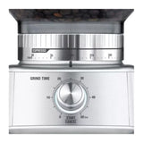 Sage the Dose Control Pro BCG600 Coffee Grinder in Silver, close-up of the controls